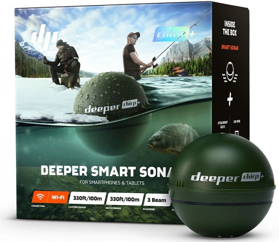 Беспроводной Эхолот Deeper Smart Sonar CHIRP+ | Спорт и развлечения