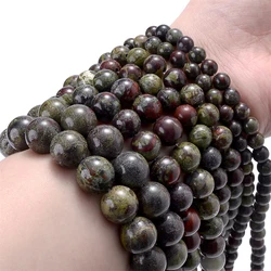 Natural Stone Beads Assortment for Jewelry Making and DIY Creations (Dragon blood stone)