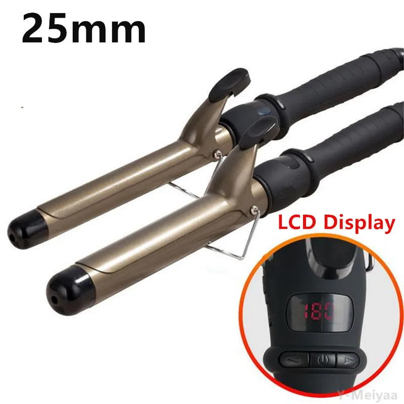 Professional 22mm 32mm LCD Hair Curler Adjustment Temperature Hair Curl Irons Ceramic Curling Roller Wand Wavers Styling Tool 2#