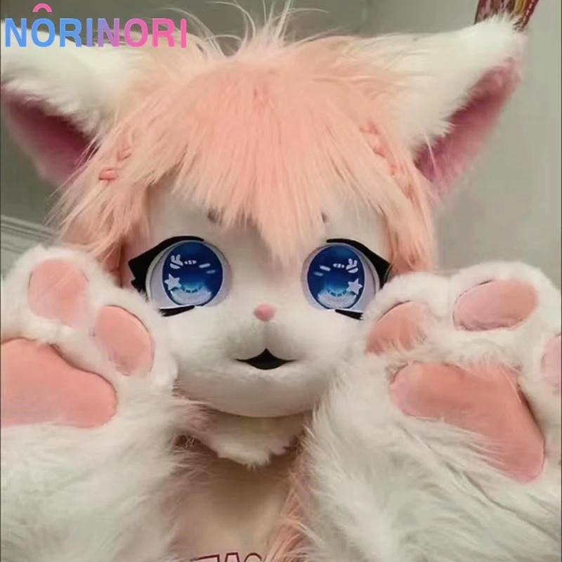 Fursuit Kigurumi Headsets Furry Cosplay Headwear Party Suit Comiket Furries Rubbit Doll Cat Comiket Furries Doll costumes Animal