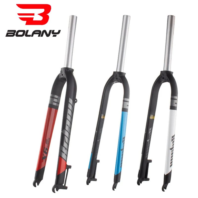 Bolany Bike Forcella Rigida 26/27.5/29 Pollici Freno A Disco Forcella Da Montagna Tubo Dritto 28.6Mm Matte Leggero Mtb Forcella Da Bicicletta