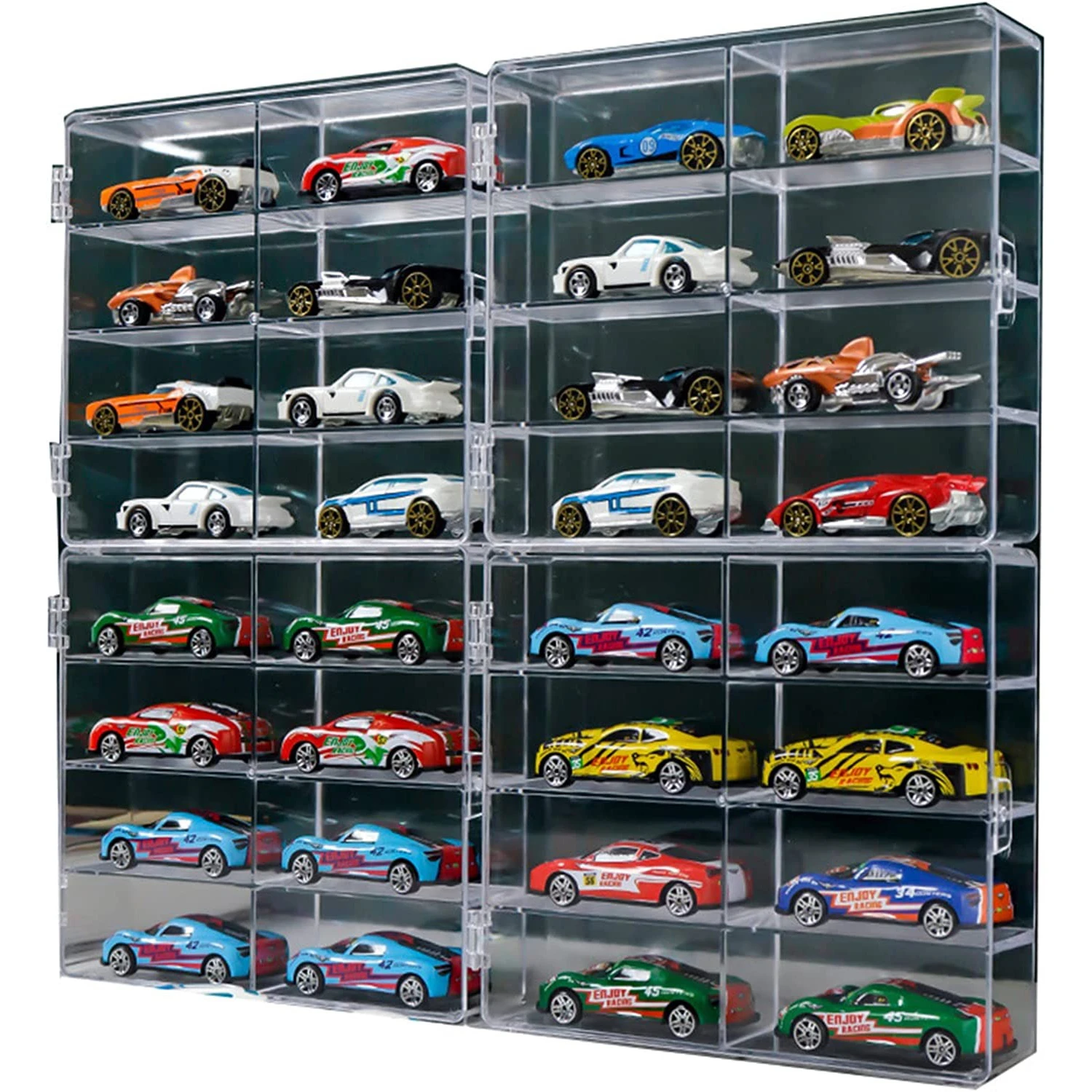 1/64 Toy Cars Acrylic Display Case Clear Showcase Storage Box for Hot Wheels Storage