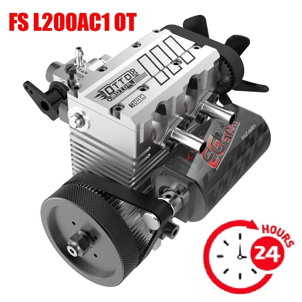 

FS L200AC TOYAN ENGINE 7CC Air Cooled Nitro Engine OTTO Twin Cylinder 4 Stroke Engine DIY Kit Model Toy IN STOCK