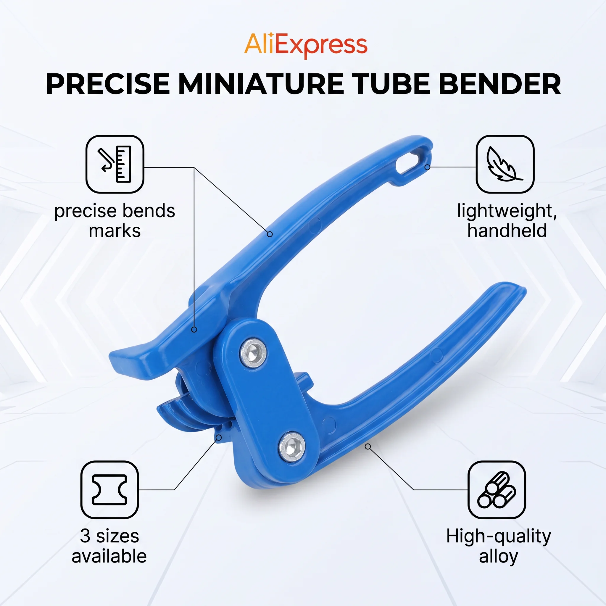 Compact Multisize Tubing Bender - Blue