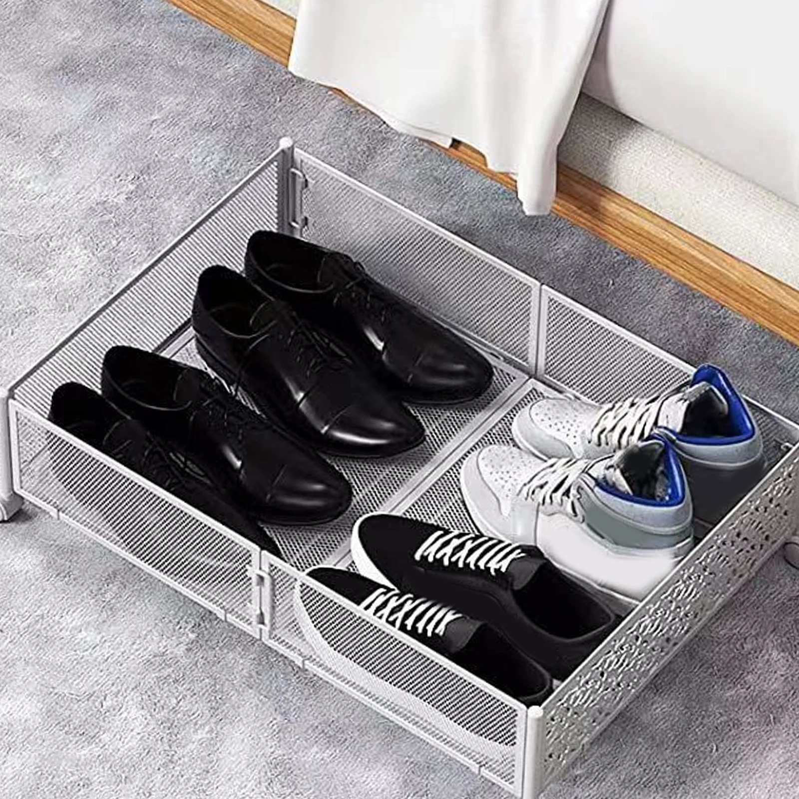Under The Bed Storage Container with Wheels Tool Free Assembly Under Bed Shoe Storage Organizer Bin Drawer for Drawer Dorm 3