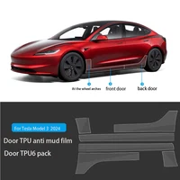 For Tesla Model 3 Highland 2024 Front Door Rear Door Extended Protective Film Invisible Car Clothing TPU Lamp Film SetDecoration 1