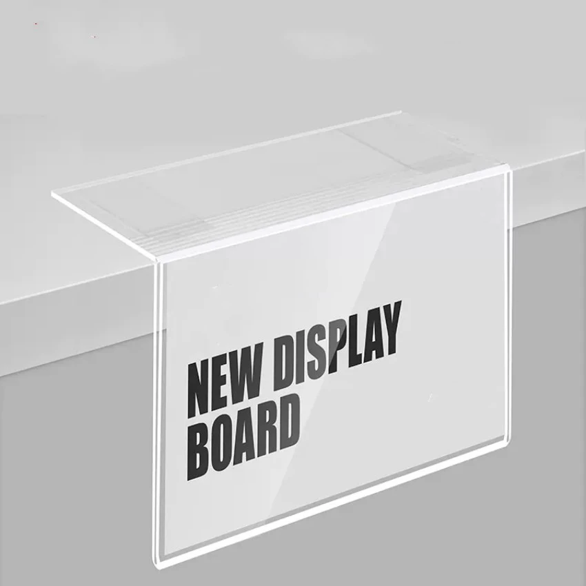 Acrylic Price Label Paper Sale Card Display Holder Replaceable Lift Up