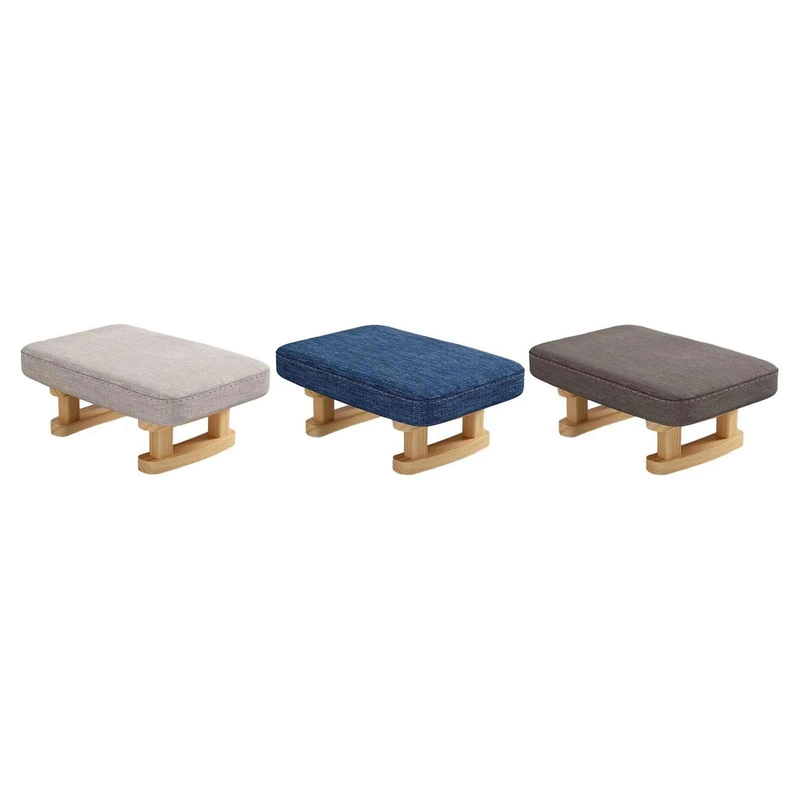 Dining Stool Foot Pads Rectangle Short Step Stool 41x30x18cm Soft Padded For Tearoom Couch