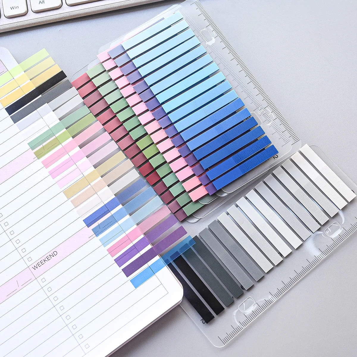 320 pièces Notes autocollantes claires bloc-Notes colorés auto-adhésifs pour bureau école livre Annotation Index onglets papeterie