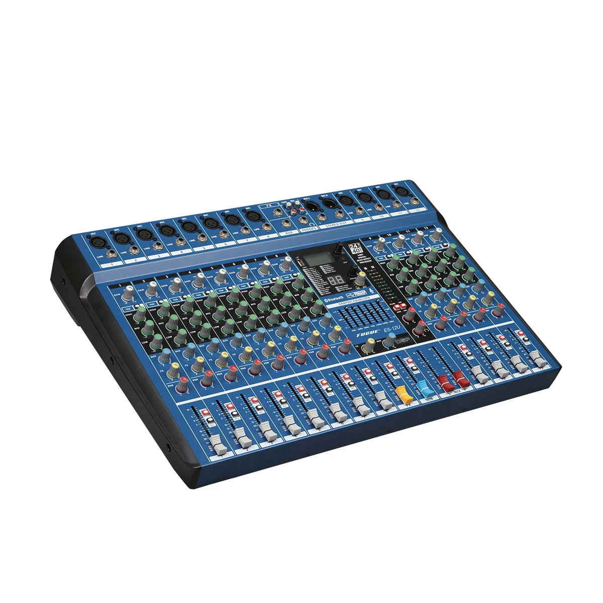 

MiCWL12 канальный миксер USB MP3 BT 48 В фантомное питание звуковая консоль бесшумный переключатель Встроенный предварительный усилитель для микрофона