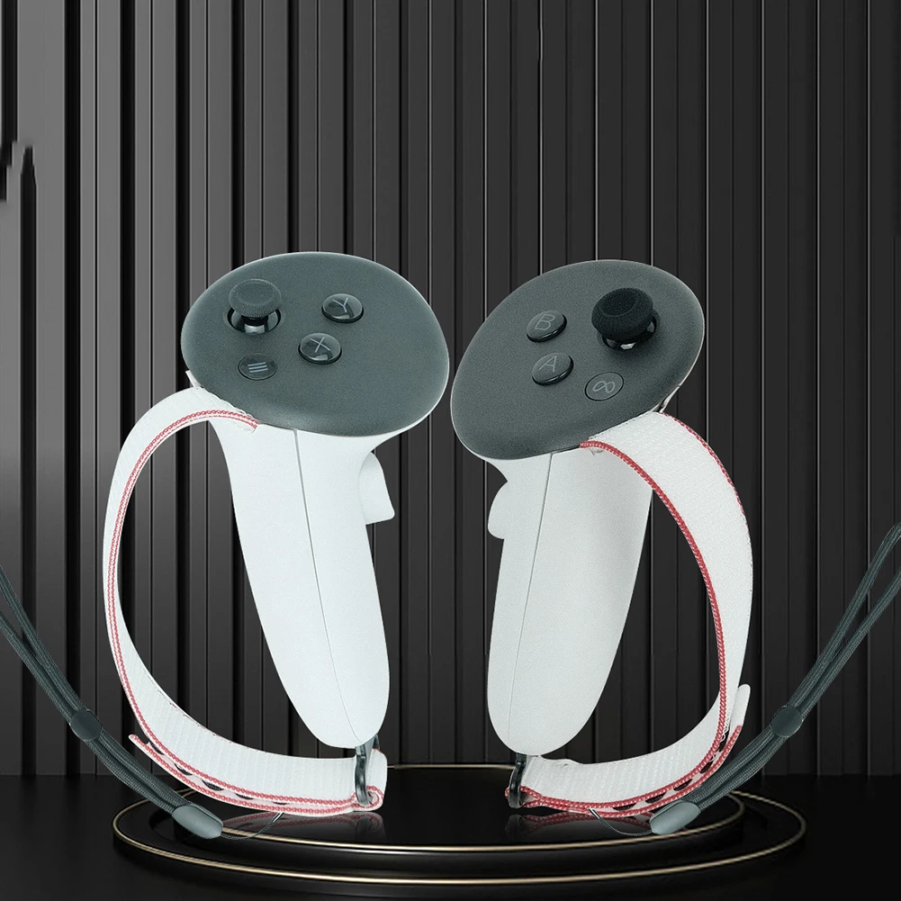 VR Glasses Accessories Battery Cover Replacement Kit Adjustable Active Straps Joystick Caps for Meta Quest 3 VR Controller Grips