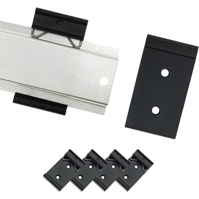 Sturdy and Versatile: 4Pcs 1.02 Width DIN Rail Mount Clip