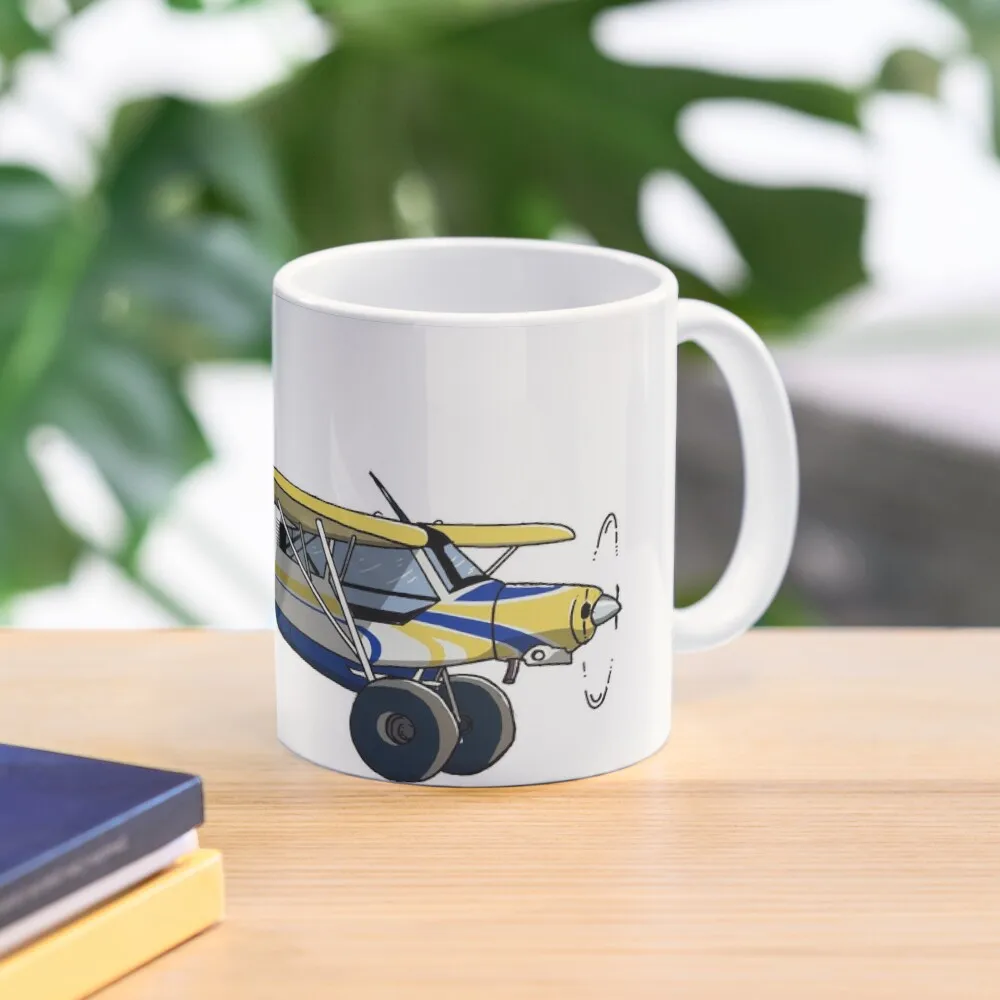 

Piper Cub yellow blue Coffee Mug Cups For Tea And Cups Mug