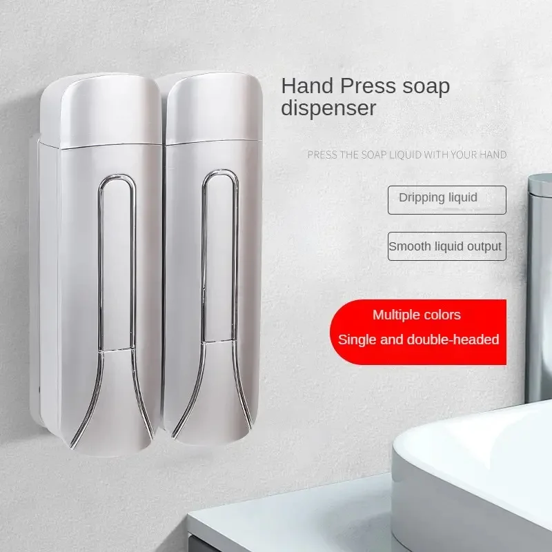 

Wall-mounted Soap Dispenser Manual Press Hand Sanitizer Shampoo Shower Gel Soap Dispenser Lotion Container Bathroom Accessories