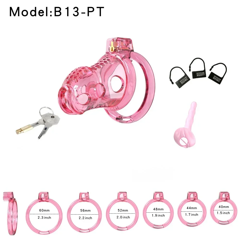 Soft Chastity Cage Penis Swallow Abstinence Sex Toys Bondage Cock Cage 6 Size Rings Catheter Sissy Gay Male SM CB Lock