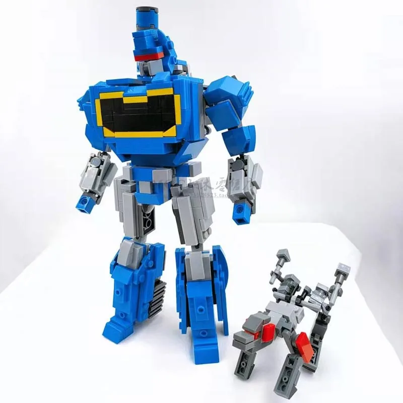 

22cm Fantasy Robots Building Blocks Toy Mech Warrior Action Figure Model Toys For Children Anime Soldier Assemble Bricks Dolls