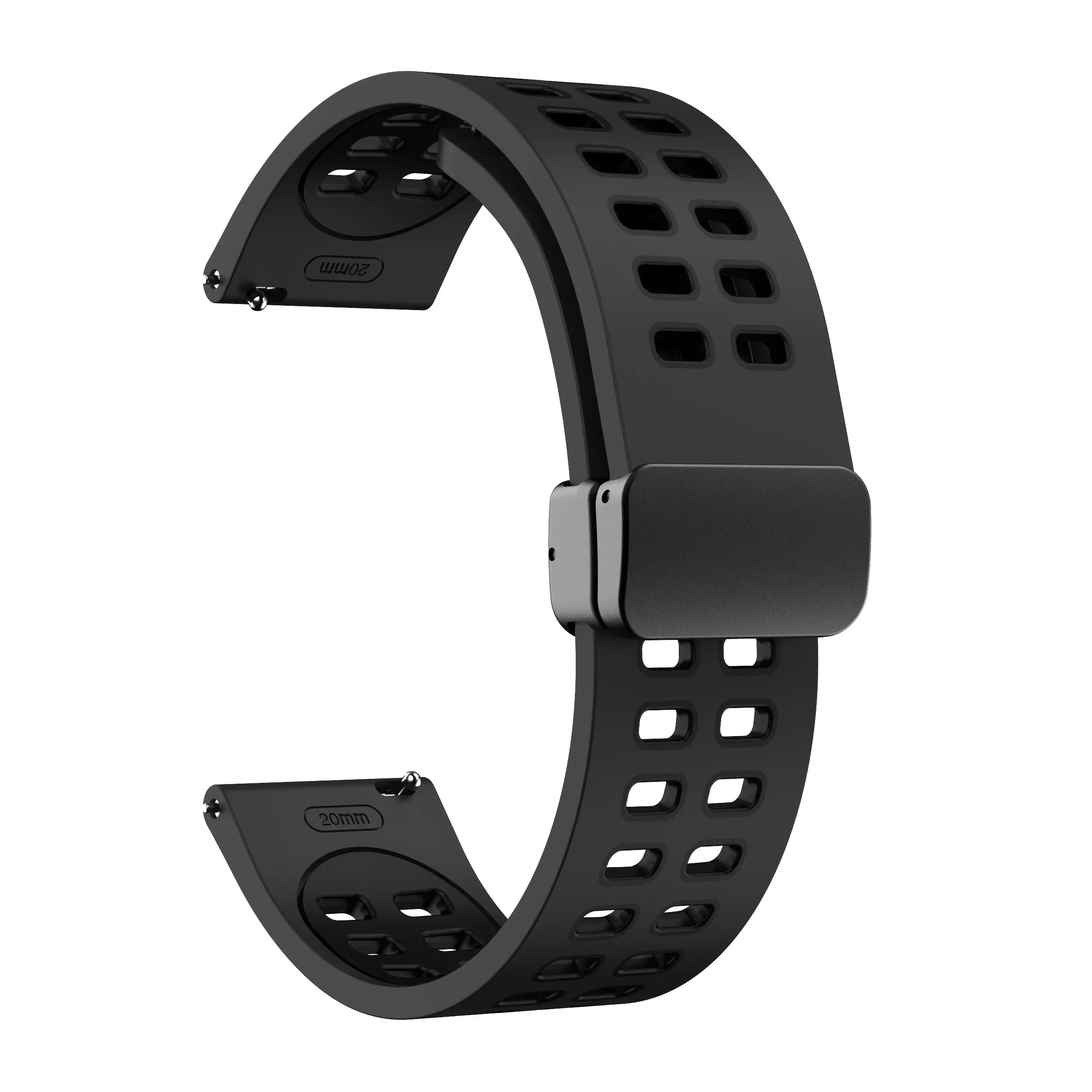 Premium Silicone Magnetic Strap – 20mm/22mm | Universal Fit