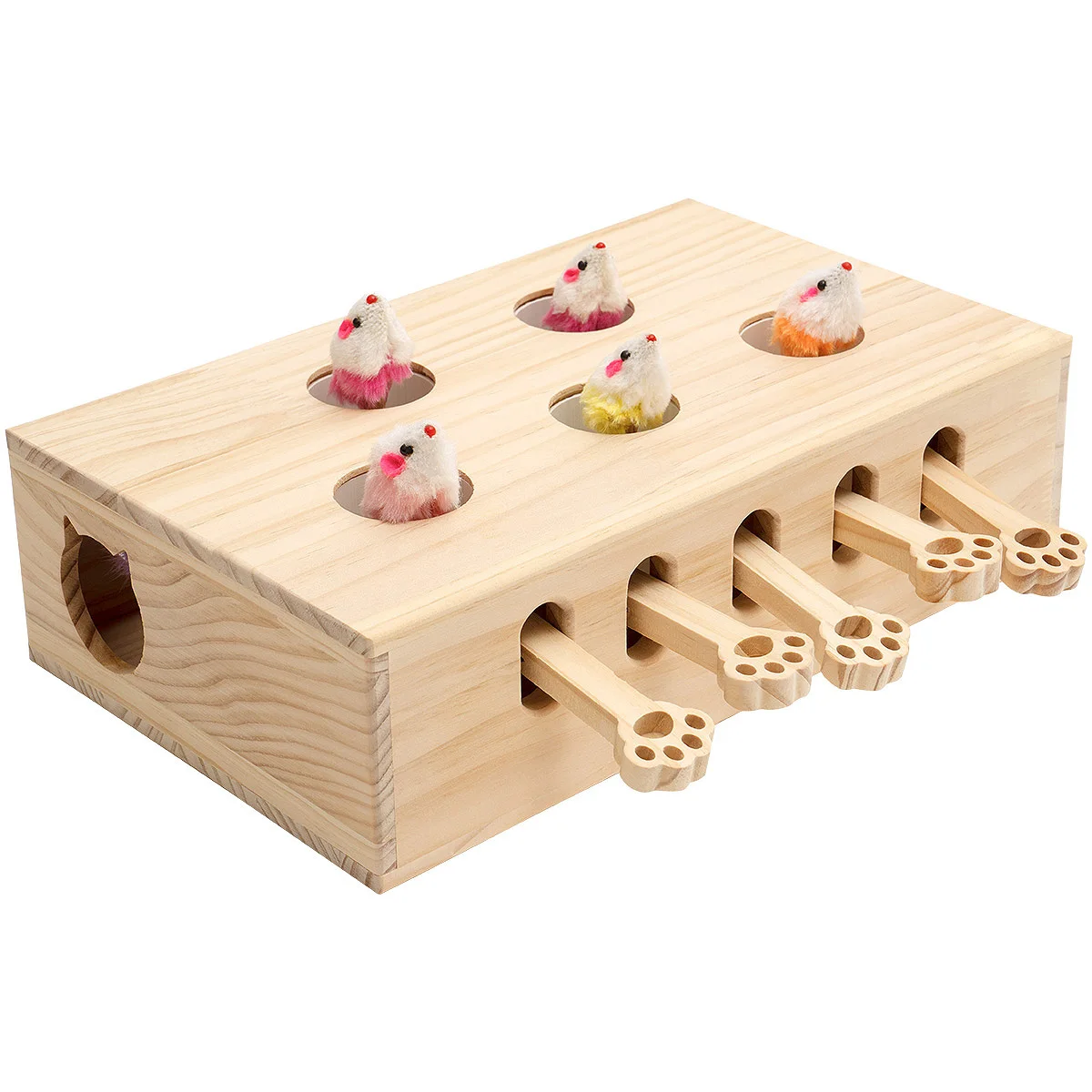 Новые игрушки для кошек MewooFun интерактивные Whack-a-родинки из массива дерева