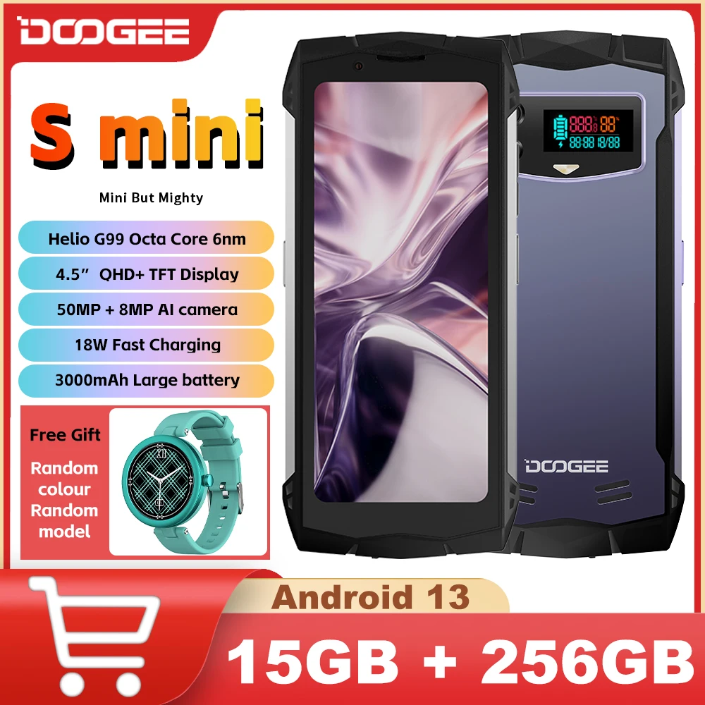DOOGEE smini スマートフォン 256GB 15GB RAM 124.99ドルで1.9万円】DOOGEEから超小型4.5インチタフネススマホ