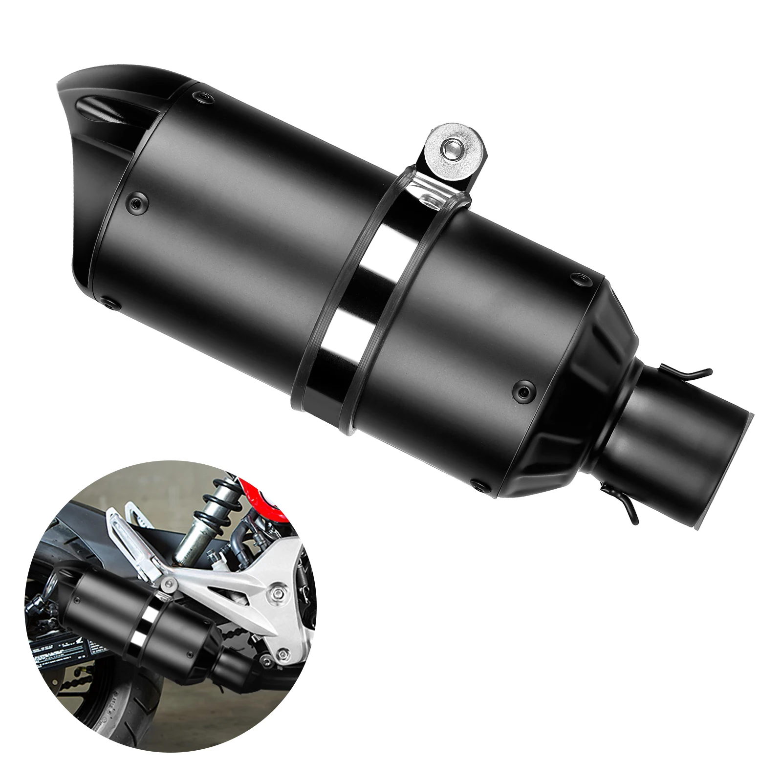 Universal51mmMotorcycleExhaustsPipesForHondaExhaustMufflerPipeMotoTube250cc350cc