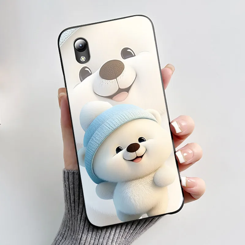 Luxury Cute Love Rabbit Cartoon Black Silicone Shockproof Case