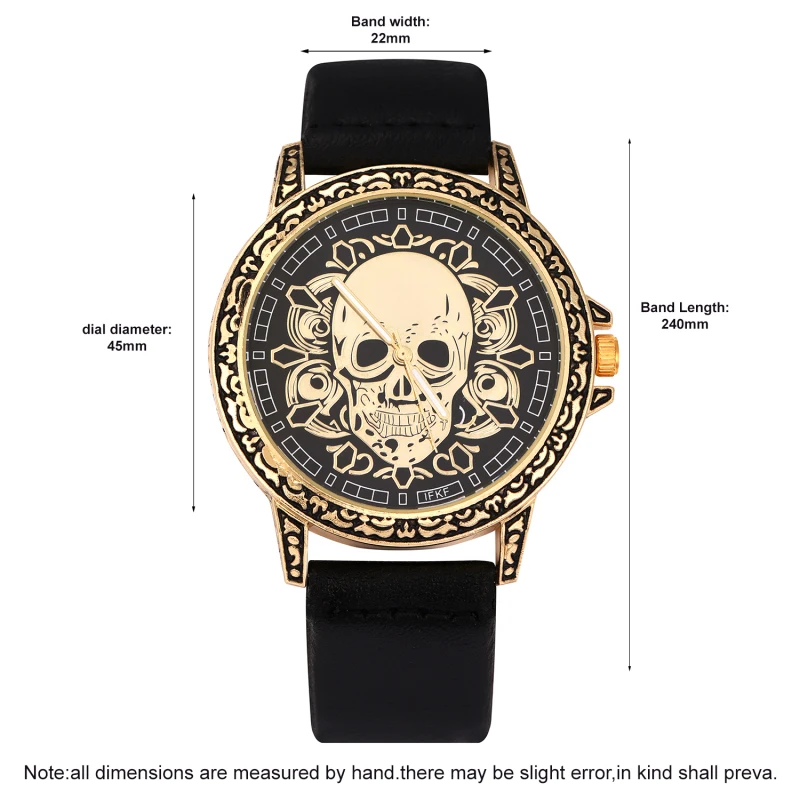 new Gold Skull Lion Tiger Men luxury business Military Quartz watch golden stainless steel band men watches male clock Relogio