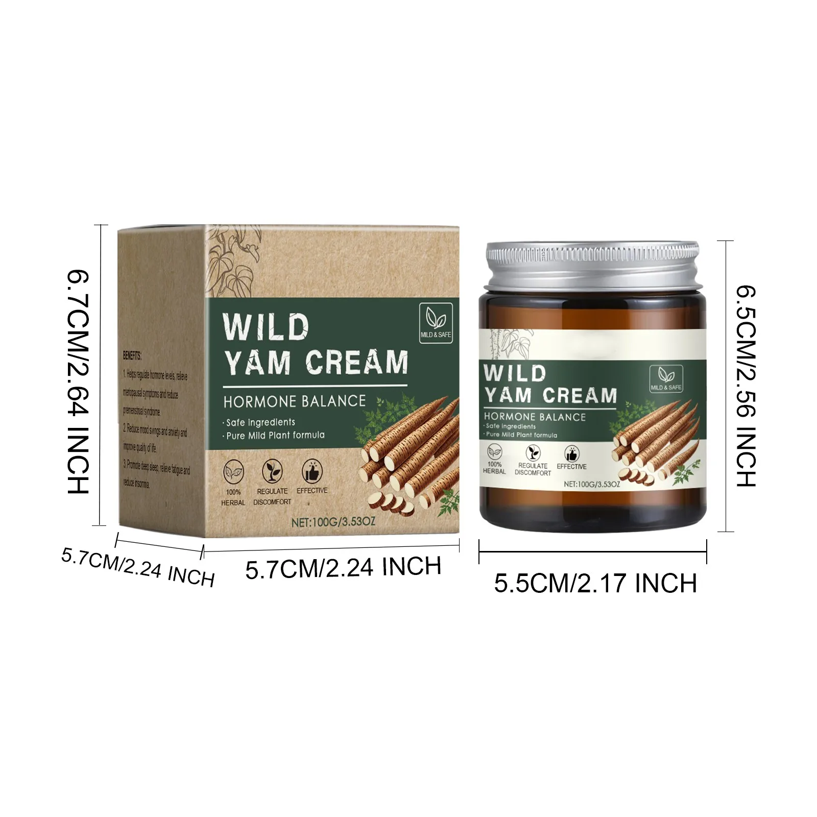 Wild Yam Cream Organic Enriched Cream For Hormone Balance Menopause Relief & Menstrual Discomfor skin care products skin care essence muscle joint relief balm lipoma removal ointment
