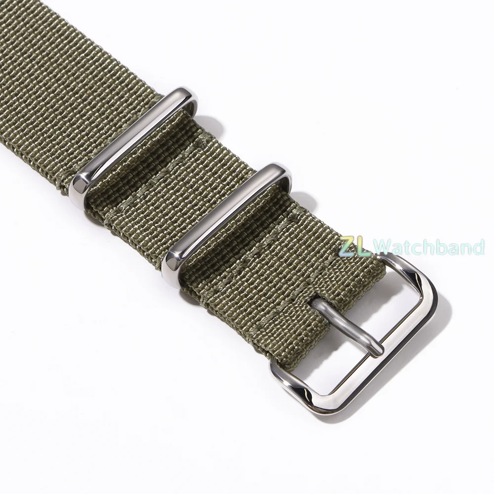 Versatile Ribbed Nylon Watch Strap - Unisex Nylon Bracelet for Military Style Watches