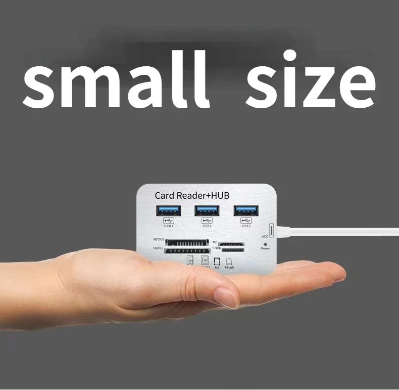 

Мини-концентратор USB 3,0 2,0 с кардридером для карт памяти