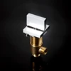 Split 3 Piece Bathtub Faucet Solid Brass Tub Faucet Mixer Waterfall Shower 2 Way Diverter Square Shape 2