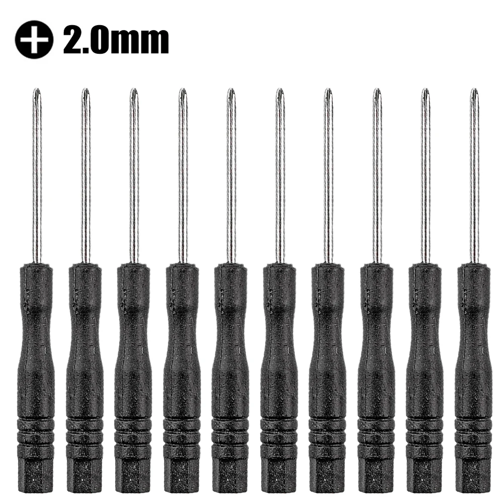 

10Pcs 2mm Small Screwdriver Precision Slotted Cross Screwdrivers For Watch Eyeglasses Phone Repair Tool Multi-Function Hand Tool