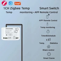 Tuya Smart Zigbee Switch With Temperature Sensor Passive Dry Contact Zigbee Relay Work With Home Assistant - Image 2