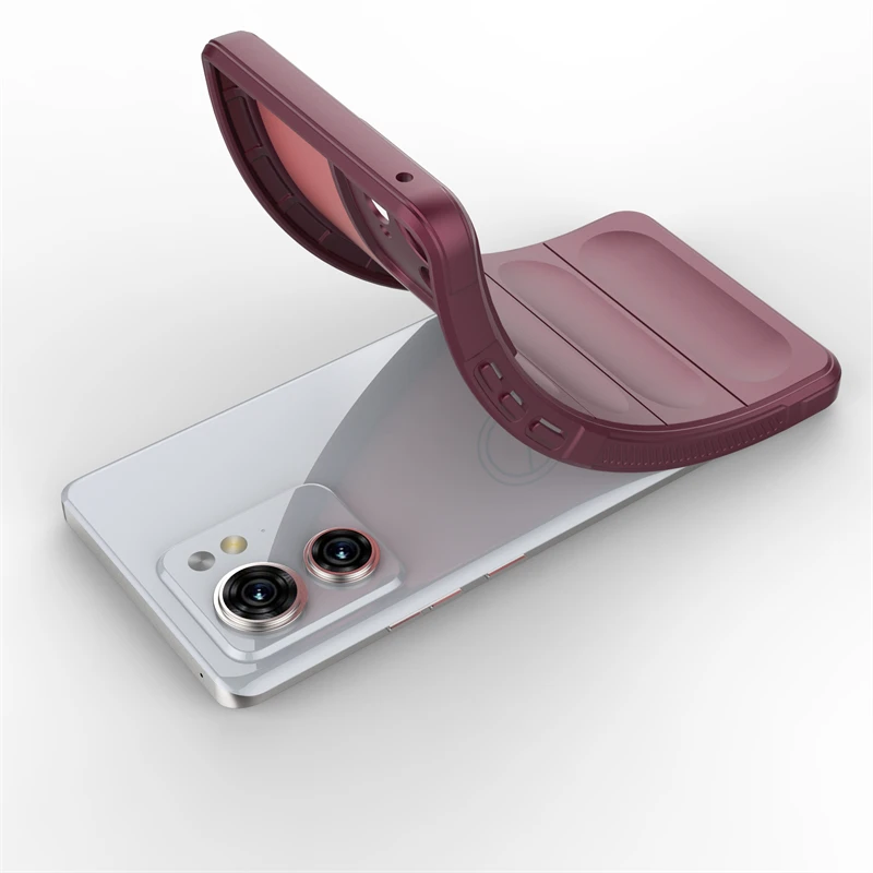 Custodia Pkqtop Per Motorola Moto Edge40 | Con Fessura Carte E Supporto | TPU E Pelle Con Rose - 5