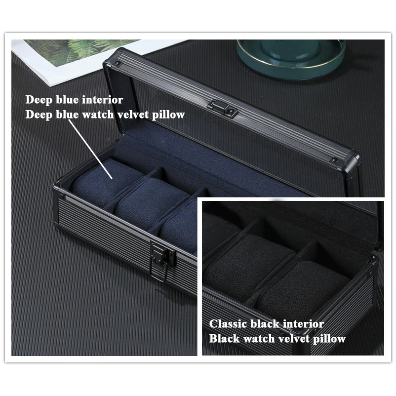 Watch Storage Box 5 Slots Detachable Mobile Diy Internal Interval Aluminum Alloy