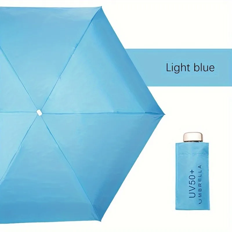 Compact Ultra Light Mini Women's Sun Protection Umbrella with UV Shield