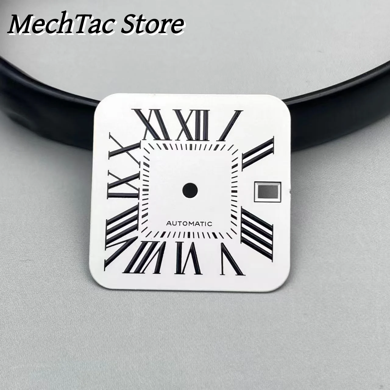 27mm Single Calendar Square Watch Dial for Santos Mechanical Timepieces