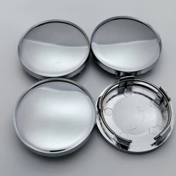 Set of 4 Premium Blank Wheel Center Caps - 58mm Od / 54mm Id Hubcaps for Car Styling Accessories (58mm Silver Cap)
