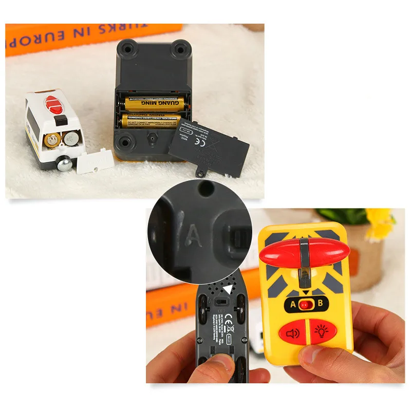 RC Electric Train Set Toys for Kids Car Diecast Slot Toy Fit for Standard Wooden Train Track Railway Battery Christmas Trem Set electric train set