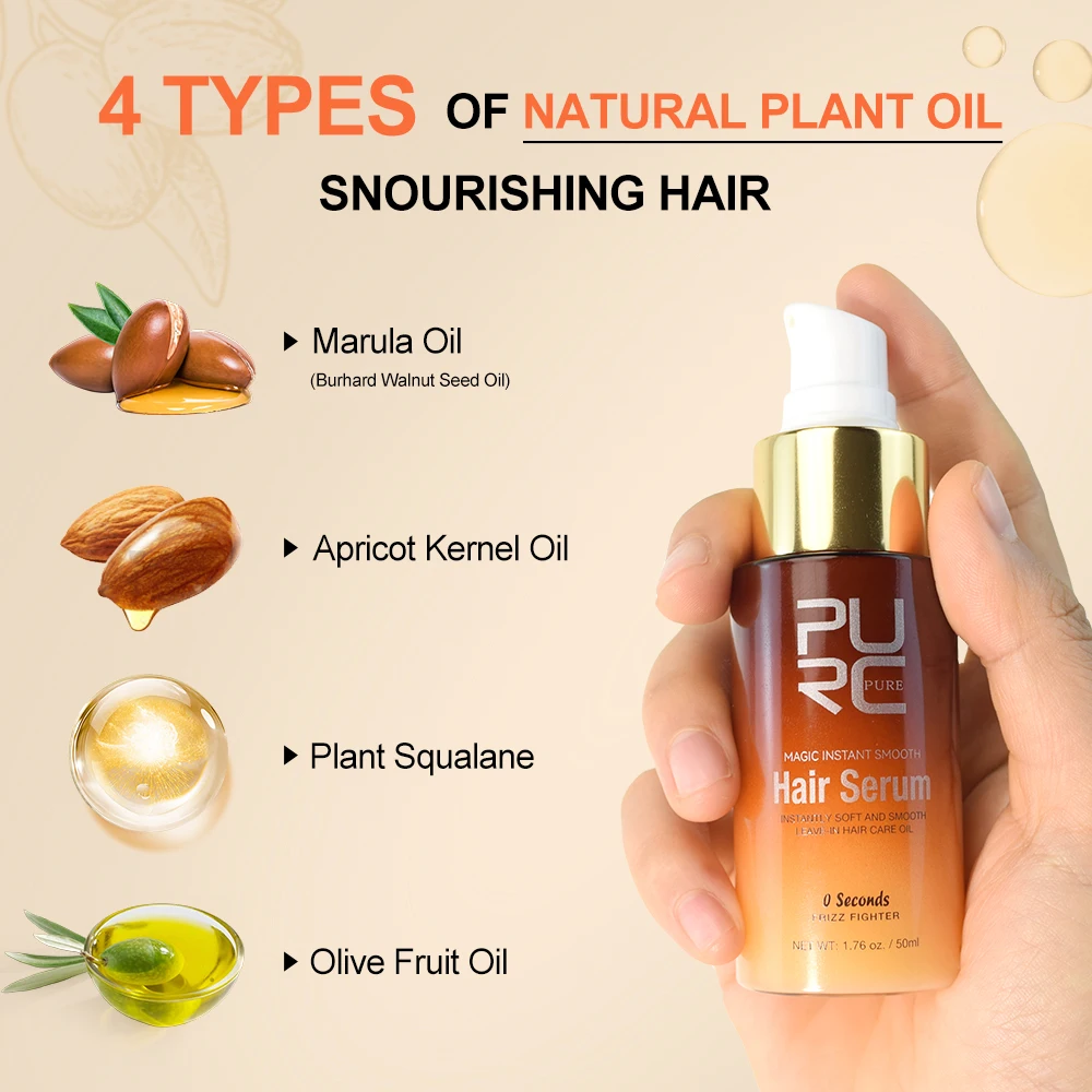 Hair Oil PURC Magic Smoothing Repair Damaged Frizz Hair Serum