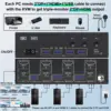 KVM Switch 2/3 Monitors 3 Computers 8K@60Hz 4K@144Hz,HDMI Displayport Dual/Triple Monitor for 3 PC Share 2/3 Monitor 4 USB3.0 2