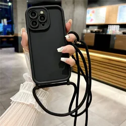 Versatile Crossbody Necklace Rope Phone Case with Soft Silicone Neck Strap Cover - iPhone 13 (4)