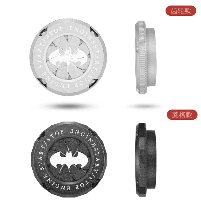 Bat Car Interior Decor Engine Ignition Start Switch Rotate Cover Onekey Stop Button Cover Auto Personality sticker Accessories 4