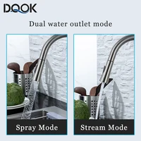 DQOK Kitchen Faucet Pull Out  Brushed Nickle Sensor Stainless Steel Black Smart Induction Mixed Tap Touch Control Sink Tap 2