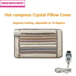Hot Compress Crystals Pillow Cover Neck Massager Heat Tourmaline Pillowcase Jade Pillow Cover Neck Pain Relief Improve Insomnia