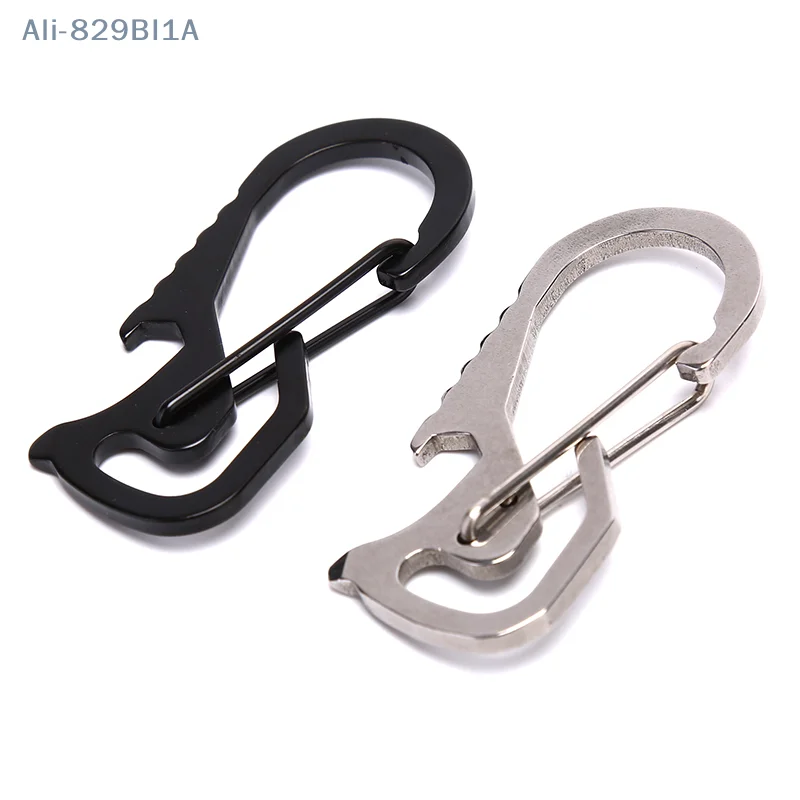 

1pc Outdoor Useful Stainless Steel Buckle Carabiner Keychain Key Ring Clip Hook