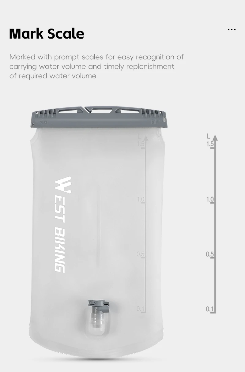 WEST BIKING 7L Hydrationsrucksack, leicht, mit 1,5L Wasserblase, atmungsaktive Fahrradtasche für Laufen, Wandern, Outdoor-Sport – Detail 31