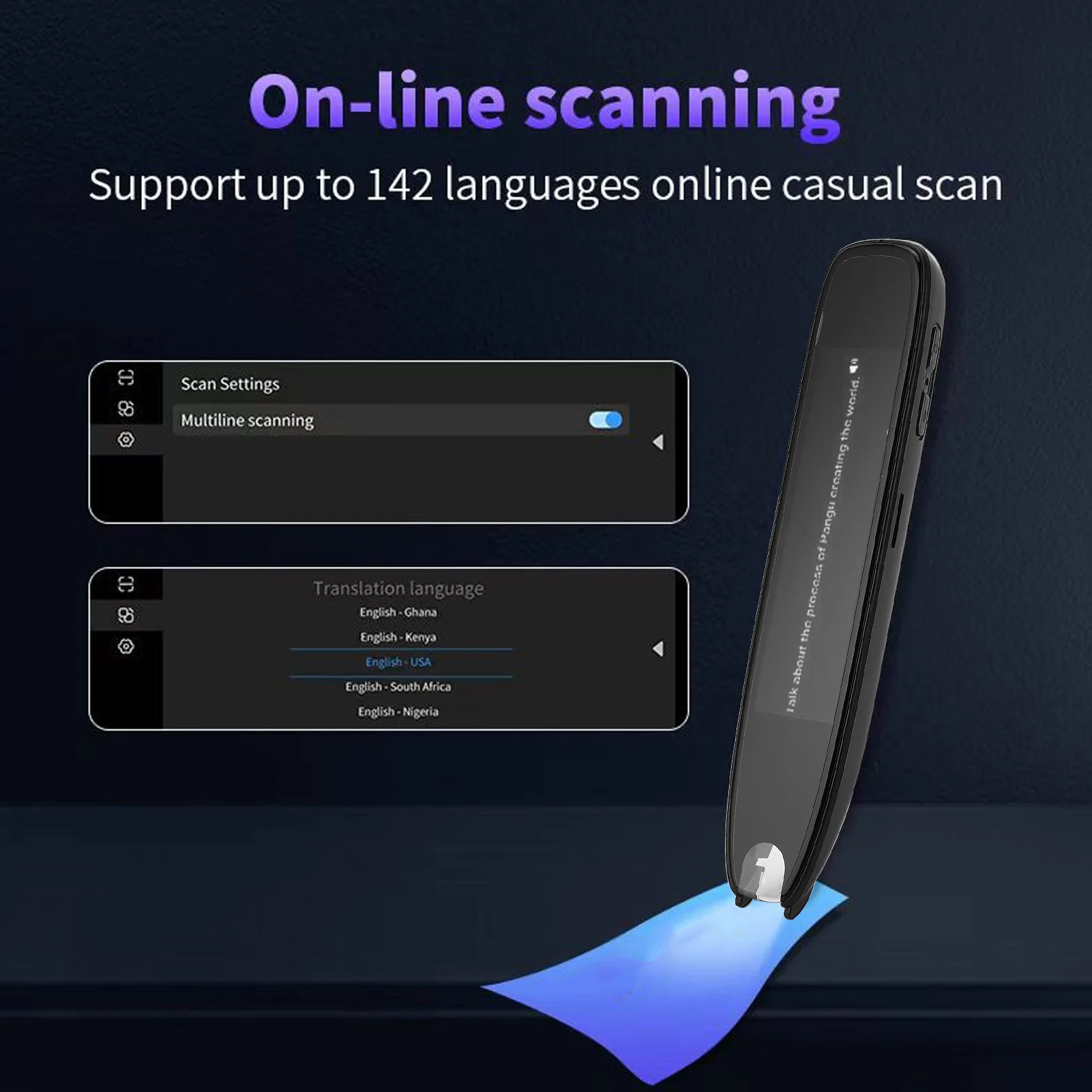 【New】S6 Scan Reader Pen Language Translator Online 142 Languages Digital Smart Voice WiFi Scanning Translation Device Scan Pen