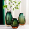 Multi-layer Painted Gradient Glass Vase Hydroponics Flower Pots Desk Decoration Artificial Floral Flowers Arrangement Vases 2
