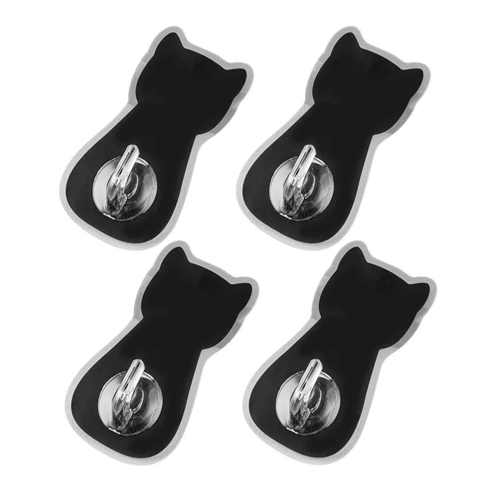 

4 Pcs Cat Hook Adhesive Hooks for Hanging Self Bathroom Decorative Wall Small Kitchen Key Acrylic