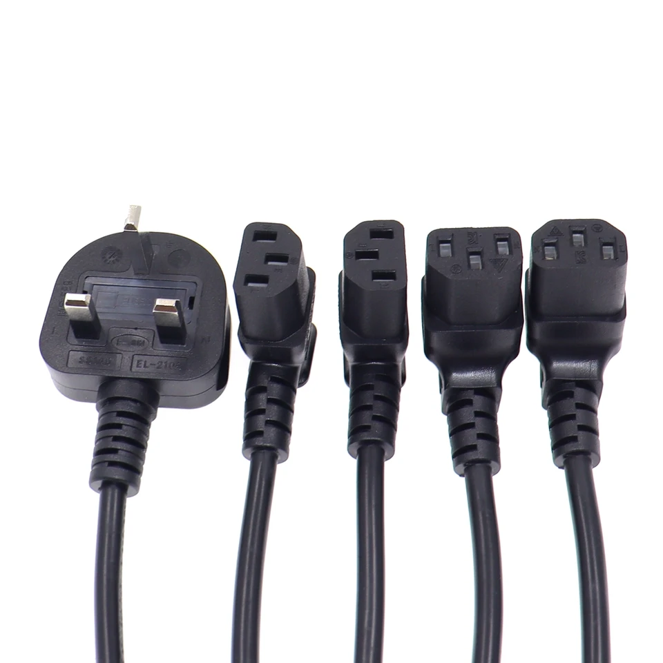 Cavo Alimentazione AC USA IEC320 C5 A Spina UK BS1363 – 6 Piedi, Per Laptop, Kablenation